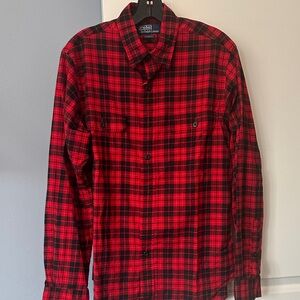 Polo Ralph Lauren Red and Black Checkered Men's Shirt